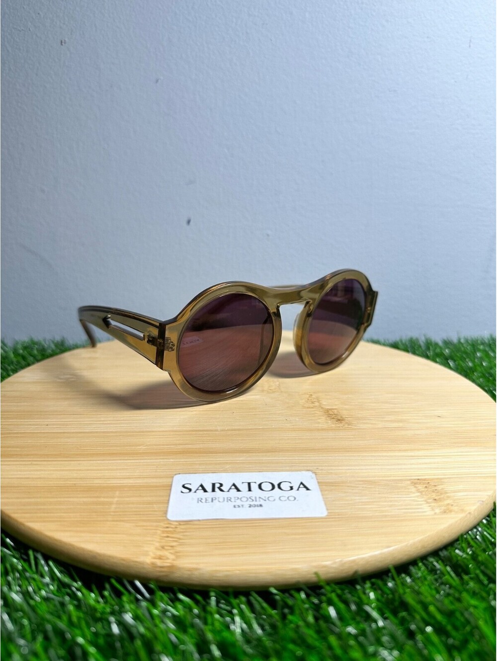KAREN WALKER Bunny Oversized Round Sunglasses Used 1101404